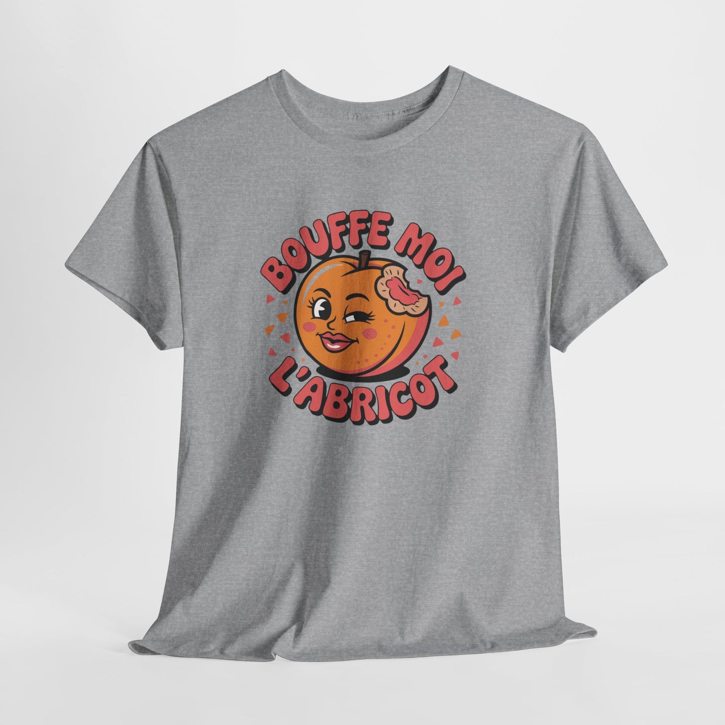 Tee Shirt Humour Bouffe Moi L’Abricot – Blague fruit drôle – Cadeau humour Blanc Gris Noir