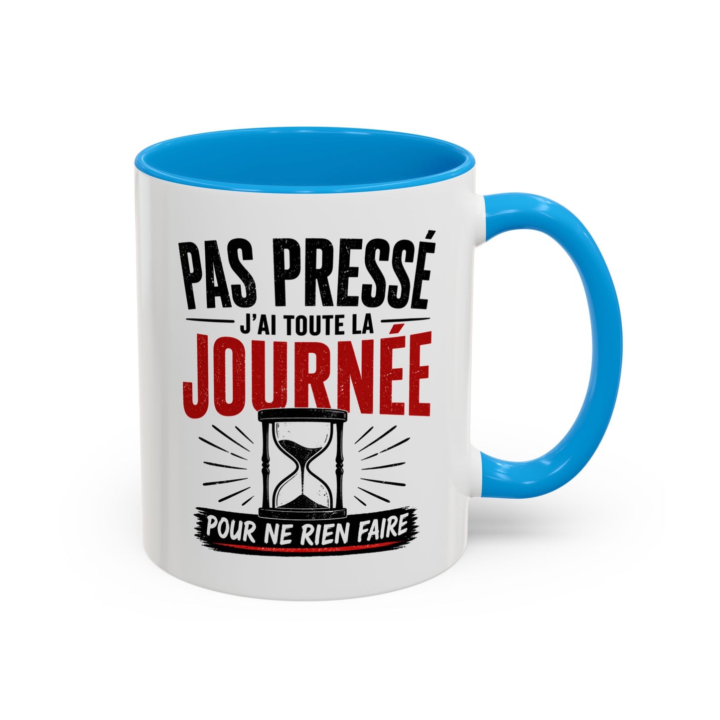 Mug Retraité Humour – Pas Pressé J’ai Toute la Journée – Cadeau Drôle Retraite Homme Femme 325ml