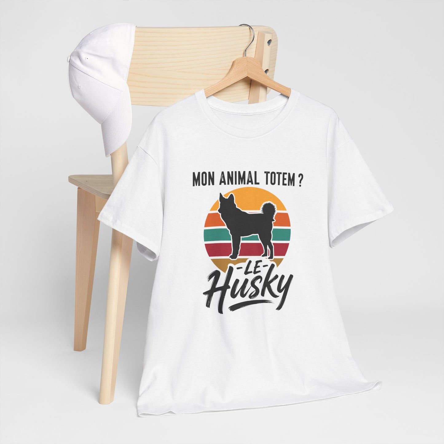 T-Shirt Husky Homme et Femme – Cadeau Amoureux des Chiens – Passion Husky Sibérien – Idée Cadeau Maître Maîtresse Chien