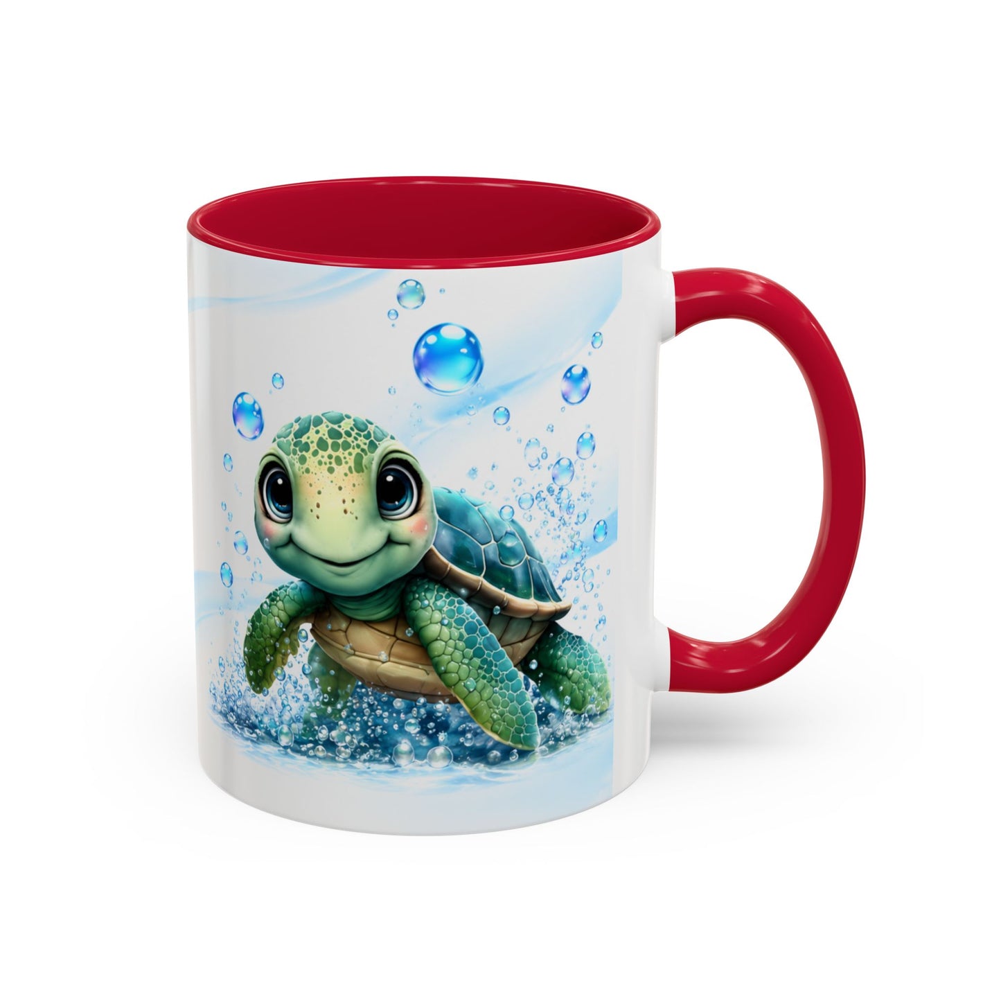 Tasse Tortue Marine Mignonne – Mug Kawaii Animal Océan et Bébé Tortue – Cadeau Amoureux des Tortues 325ml