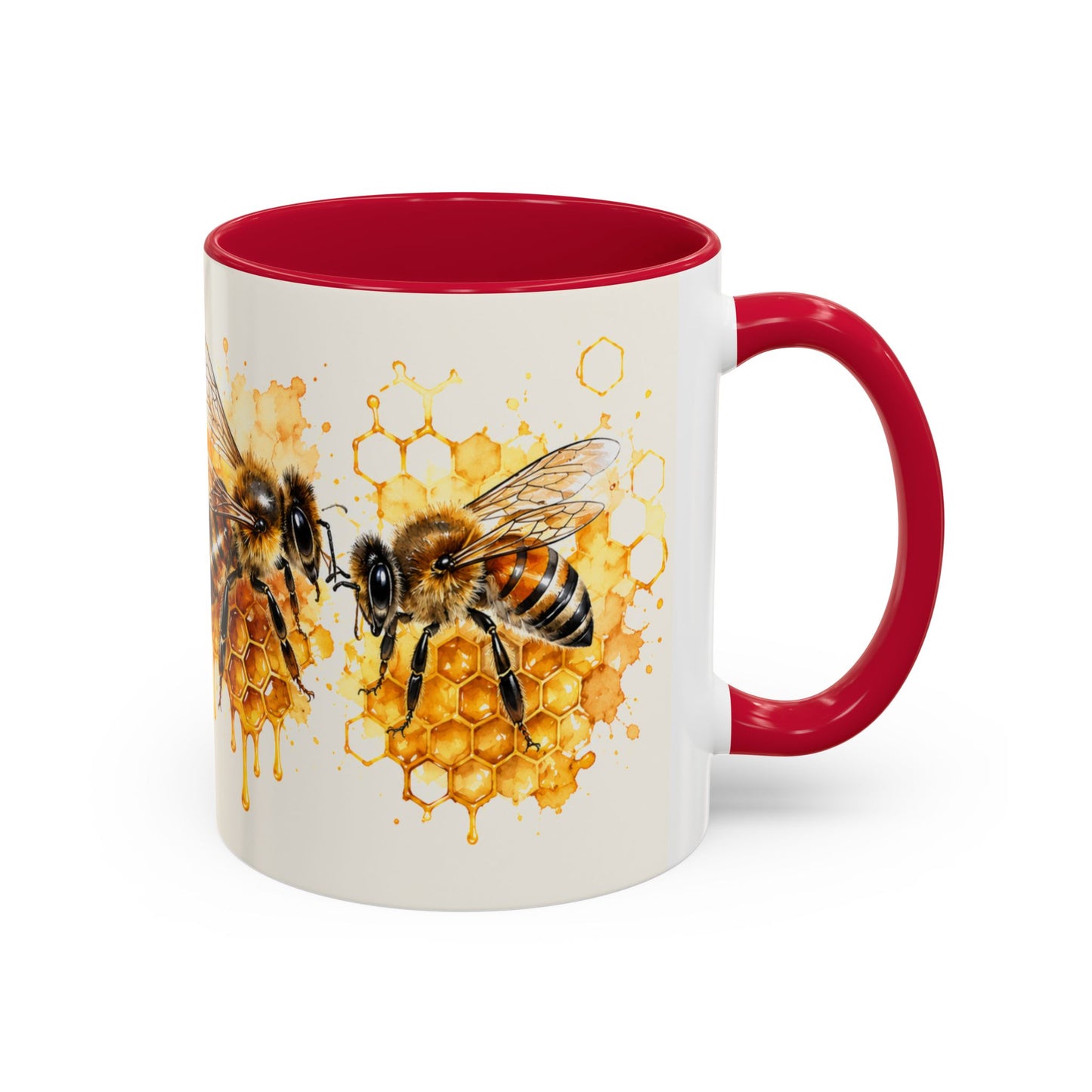 Tasse Abeilles Miel – Mug Apiculture avec Ruche et Rayon de Miel – Cadeau Nature 325ml