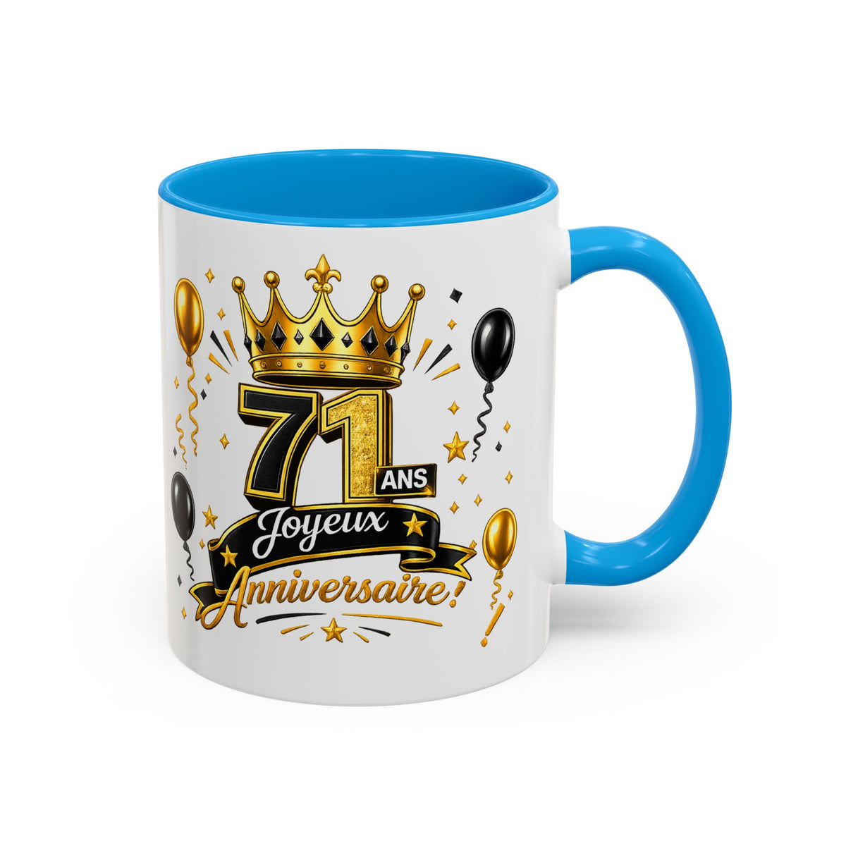Mug Joyeux 71 Ans – Tasse Anniversaire 71 Ans – Cadeau Original pour Femme Homme – Idée Cadeau 71e Anniversaire