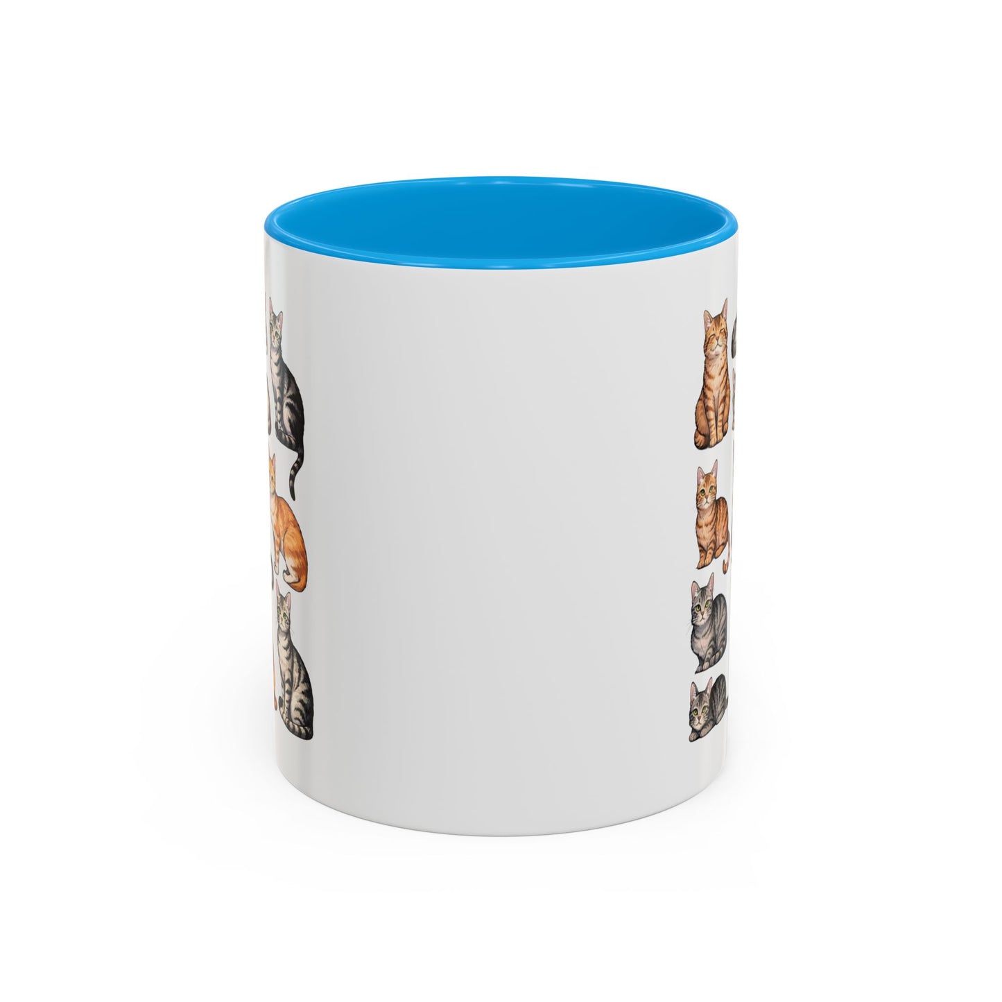 Tasse Chats Multiples Illustrés – Mug Collection Chats Différentes Races – Cadeau Amoureux des Chats