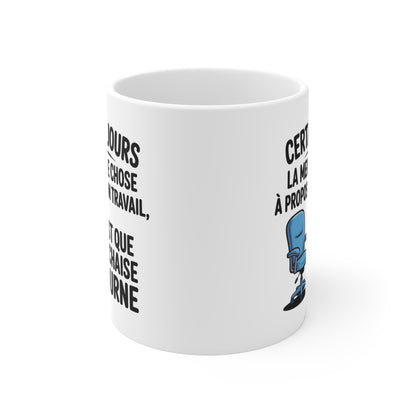 Mug Humour Bureau – Tasse Drôle Chaise Qui Tourne – Cadeau Collègue, Travail, Open Space 325ml