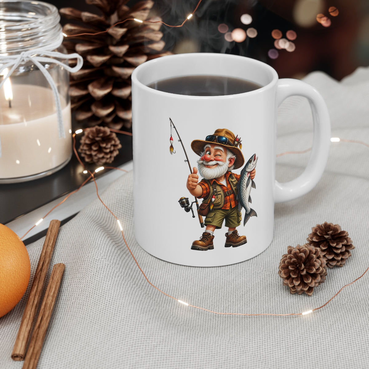 Mug Pêcheur Homme – Tasse Passion Pêche avec Poisson – Cadeau Original Homme – Amateur de Pêche