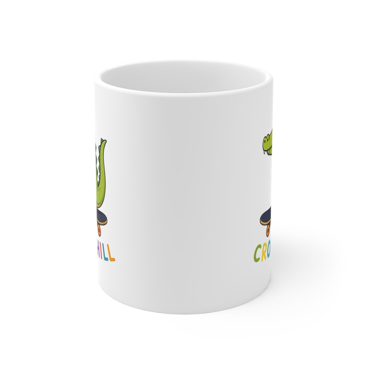 Mug Crocochill – Crocodile sur Skateboard – Tasse Humour Crocodile – Cadeau Original Homme Femme