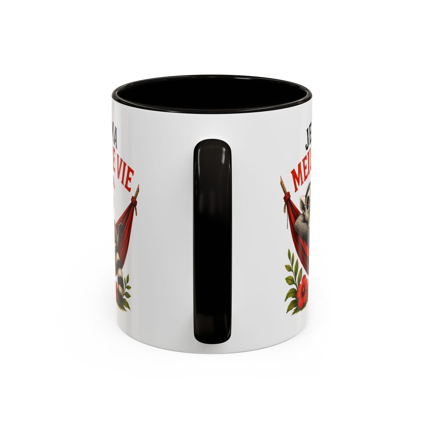 Tasse Lémurien Homme et Femme – Mug Animal Tropical Hamac Vacances Détente – Cadeau Original Amusant 325 ml
