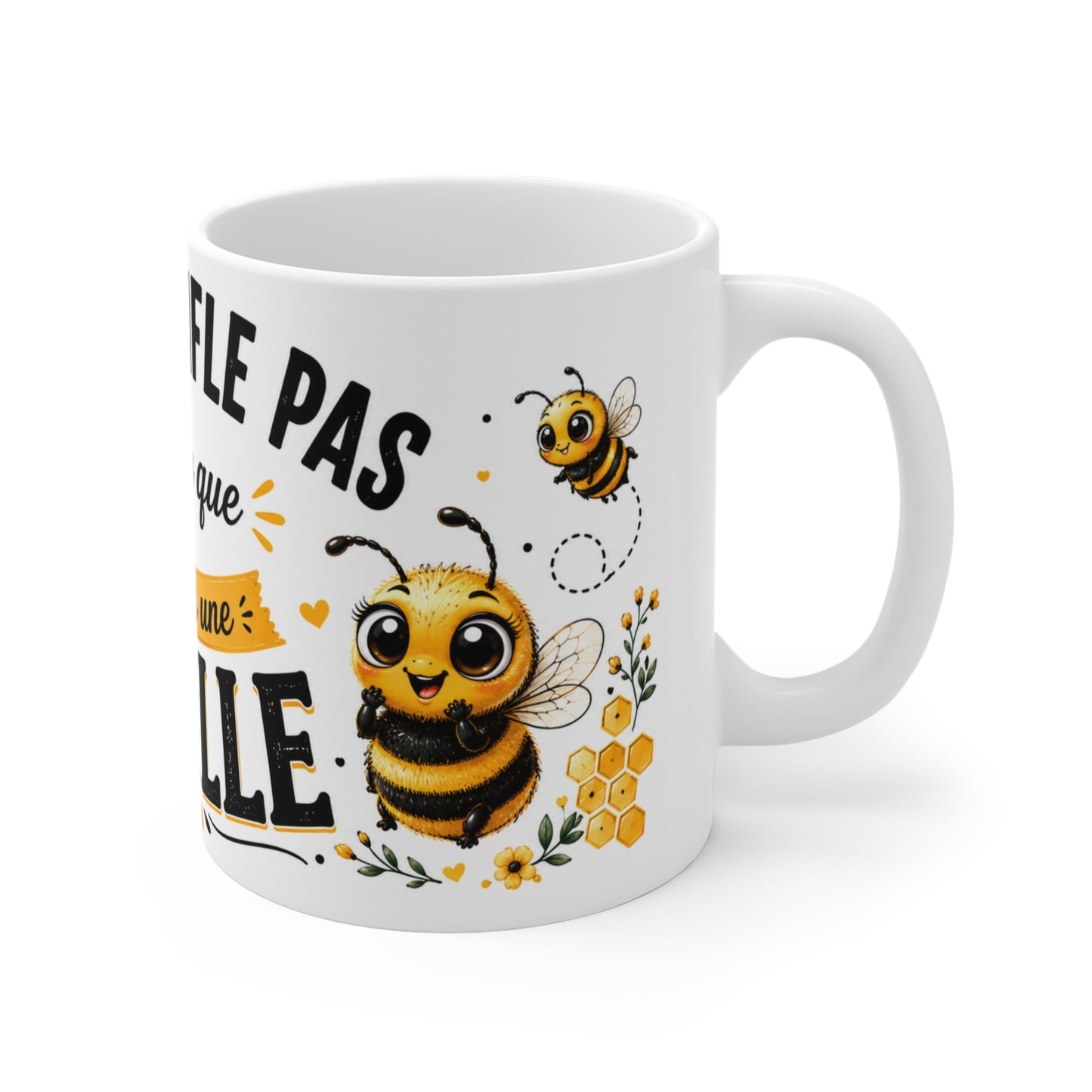 Tasse Je Ne Ronfle Pas Je Rêve Que Je Suis Une Abeille – Mug Abeille Humour et Kawaii – Cadeau Original 325ml