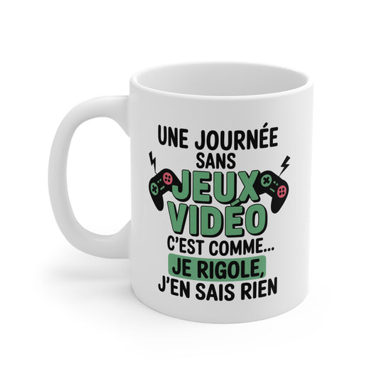 Tasse Humour Jeux Vidéo – Mug Gamer Citation Drôle – Cadeau Geek Manette Retro 325ml