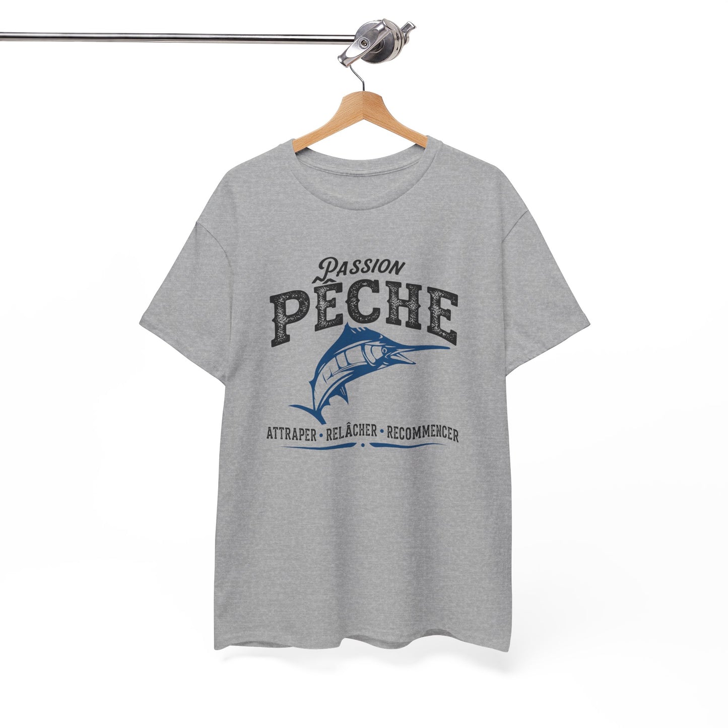 T-Shirt Pêche Homme et Femme – Cadeau Pêcheur Passionné – Poisson Pêche Sportive – Idée Cadeau Pêche Anniversaire Noël