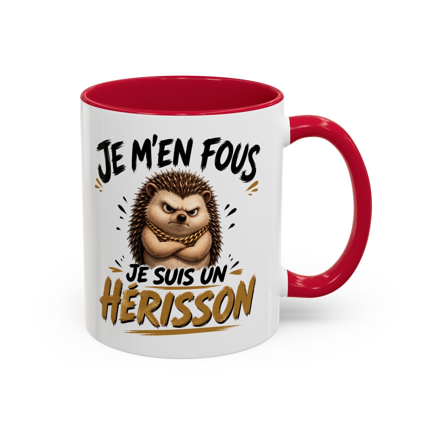Tasse Je M’En Fous Je Suis Un Hérisson – Mug Hérisson Humoristique – Cadeau Homme Femme Amoureux des Animaux 325ml