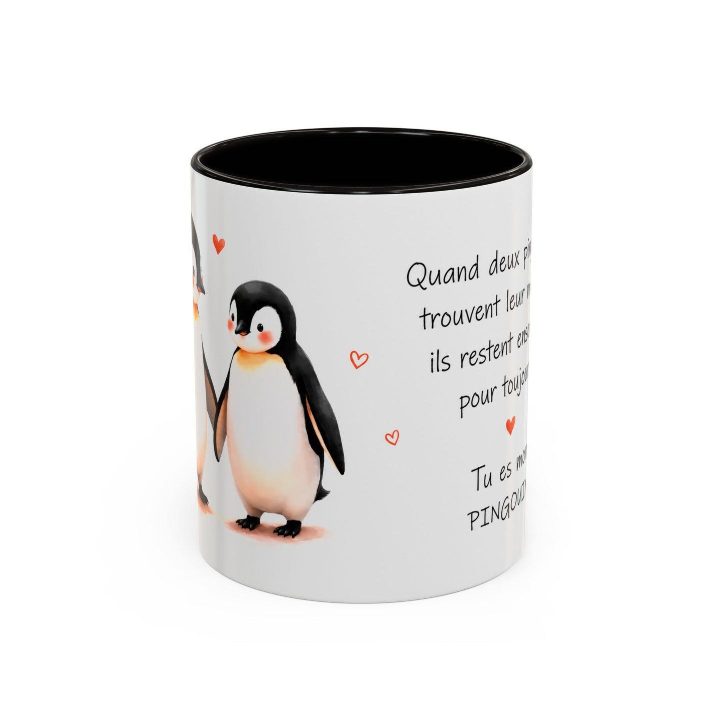 Tasse Tu Es Mon Pingouin – Mug Couple Amoureux Pingouins – Cadeau Saint-Valentin Homme Femme 325ml