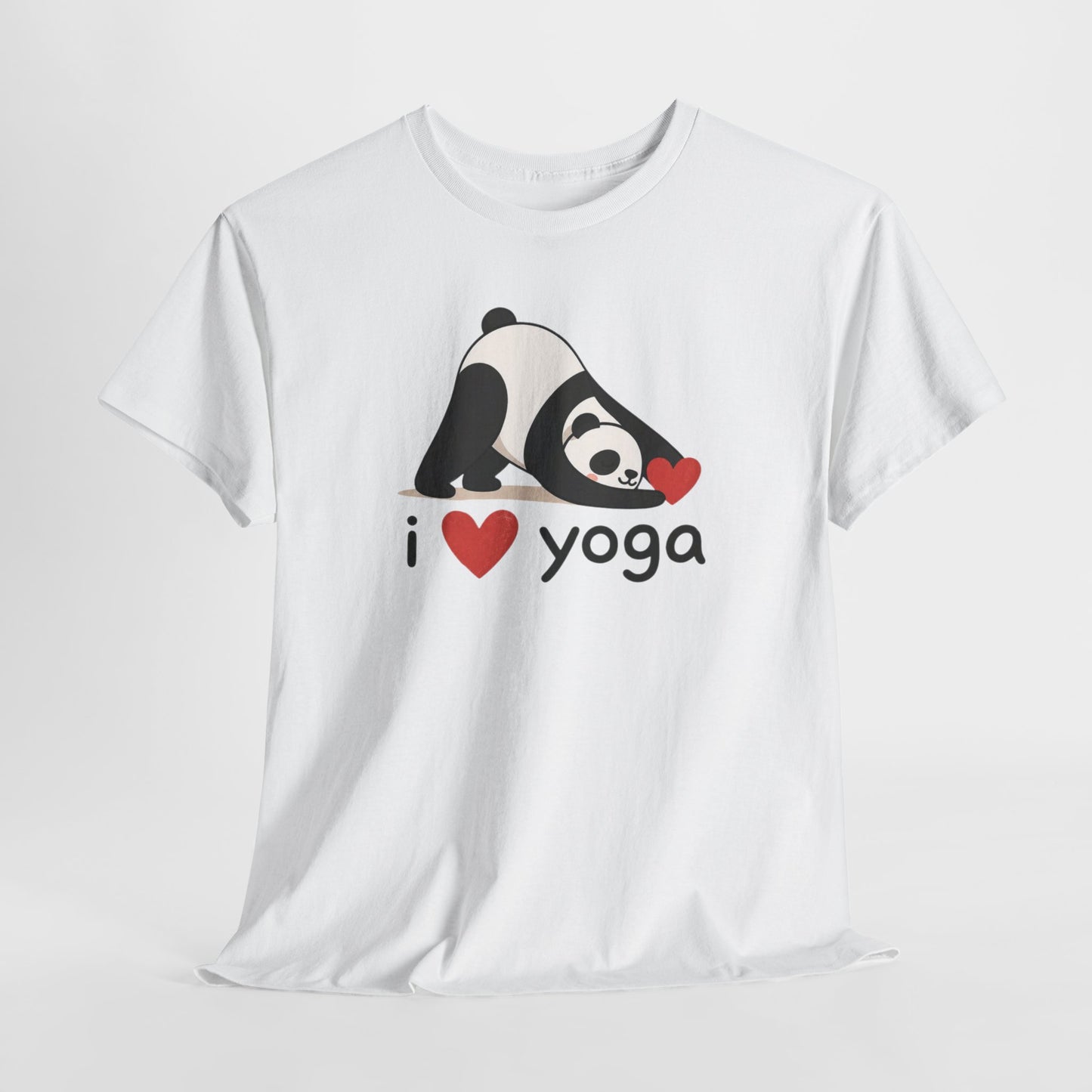 T-Shirt Yoga Panda Homme Femme – I Love Yoga – Tee Shirt Panda Kawaii Méditation Relaxation