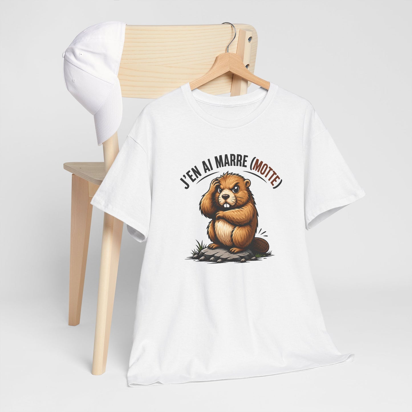 Tee Shirt J’en Ai Marre Motte Homme Femme – Marmotte Humour – T-Shirt Drôle Jeu de Mots Cadeau Original