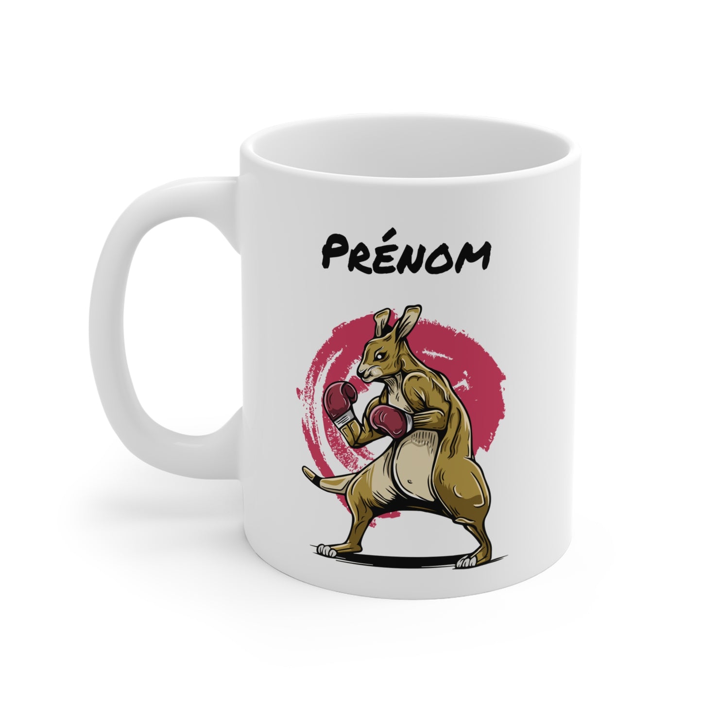 Tasse Personnalisable Kangourou Boxeur – Mug Sport et Motivation – Cadeau Original Boxe Vintage