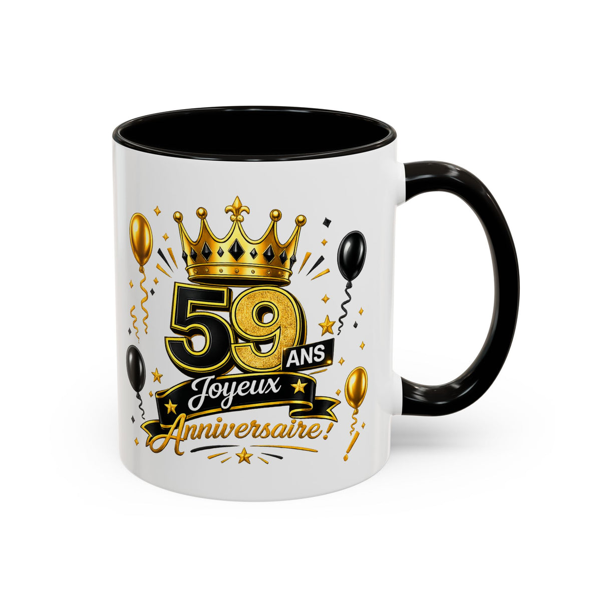 Mug Joyeux 59 Ans – Tasse Anniversaire 59 Ans – Cadeau Original pour Femme Homme – Idée Cadeau 59e Anniversaire