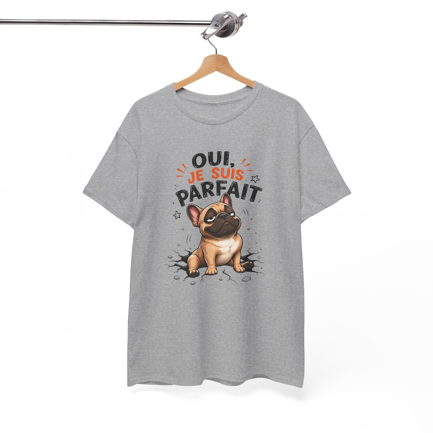 Tee-Shirt Homme Humour Chien Bouledogue Français – Idée Cadeau Drôle Original Homme – Vêtement Humoristique Amoureux des Chiens Anniversaire