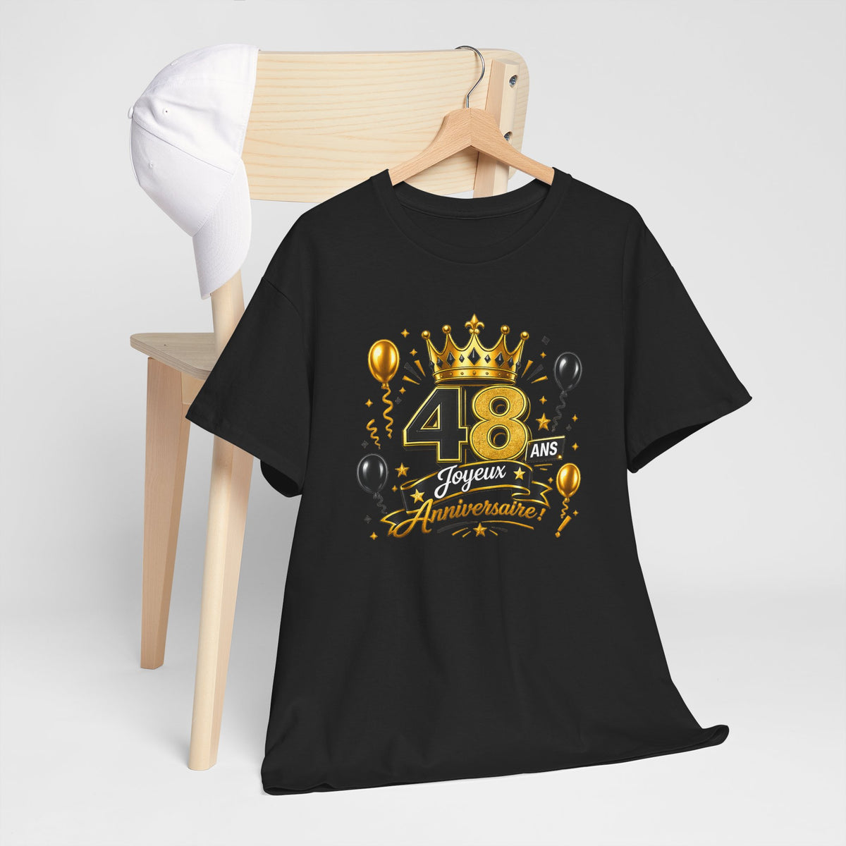 Tee Shirt Anniversaire 48 Ans Homme et Femme – Joyeux Anniversaire – Cadeau 48 Ans