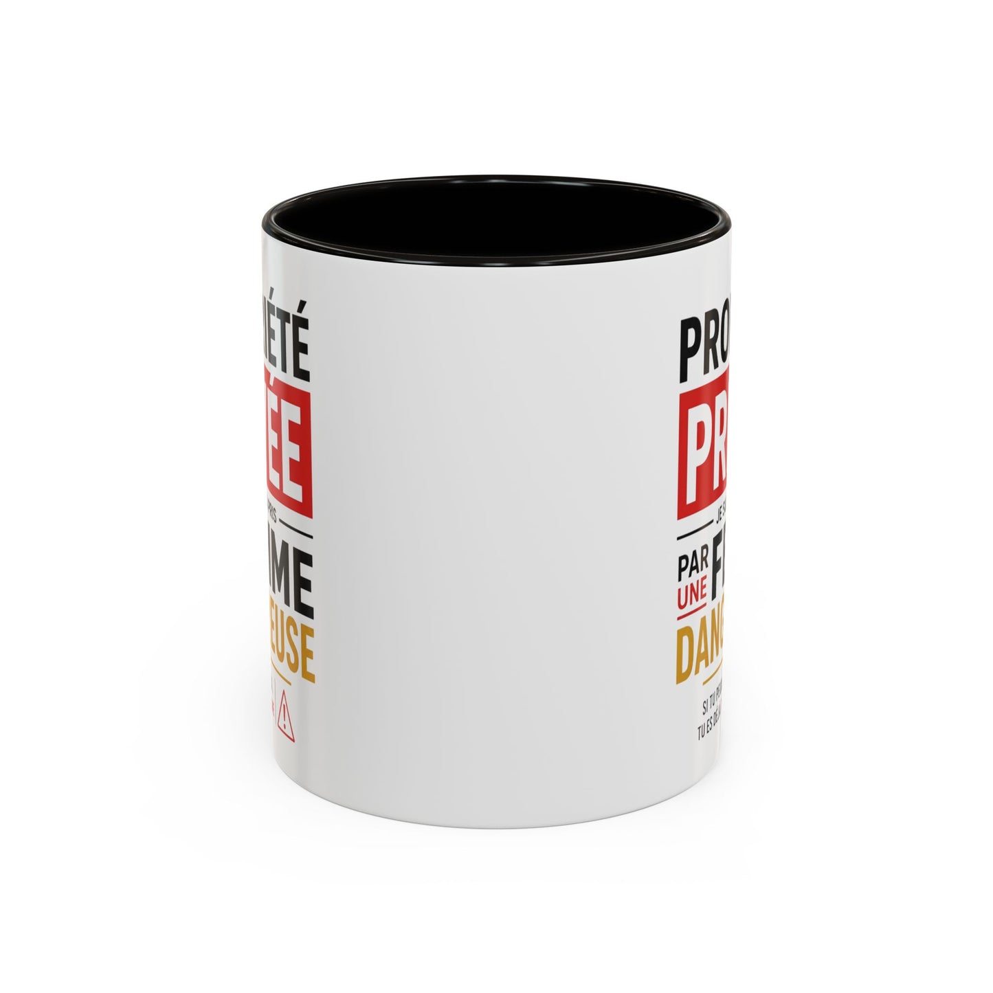 Mug Humour Homme – Propriété Privée Pris par une Femme Dangereuse – Tasse Drôle Couple Amour Cadeau Mari Petit Ami Céramique 325ml