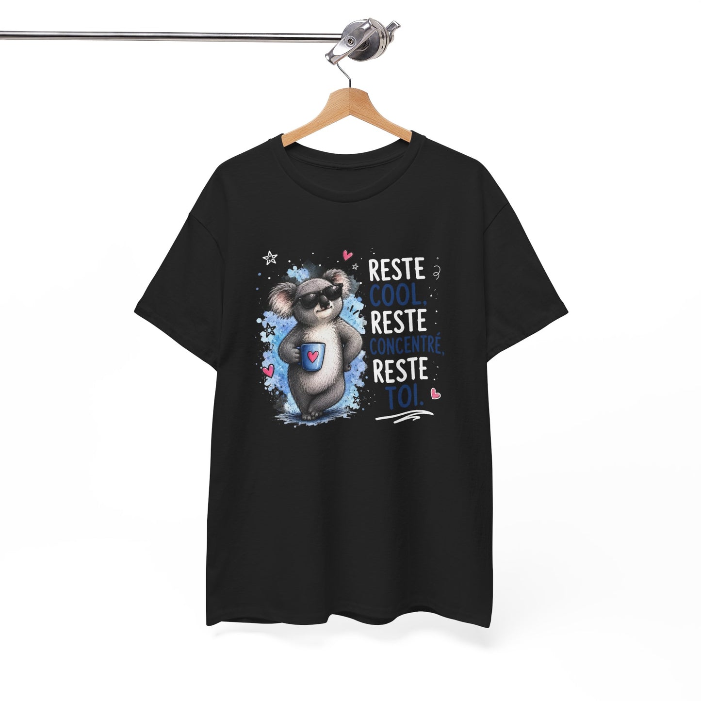 Tee-Shirt Humour Homme et Femme – Koala Drôle avec Lunettes – Idée Cadeau Original Cool Zen Positif Anniversaire