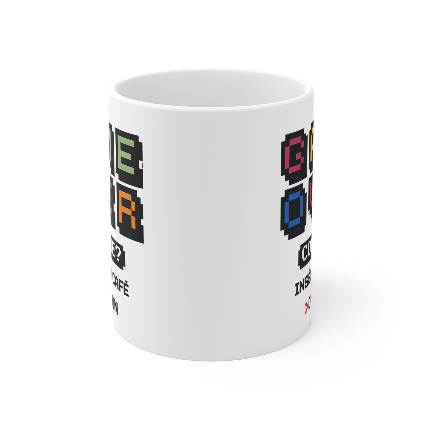 Mug Gamer Rétro – Game Over Continue Insérer Un Café – Tasse Gaming Pixel Arcade – Cadeau Geek Original 325 ml