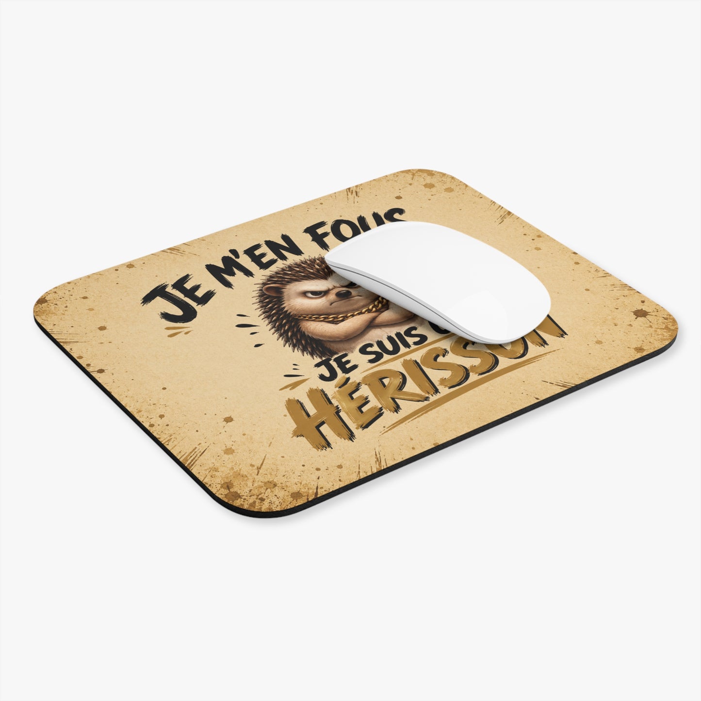 Tapis de Souris 22x18cm Je M’en Fous Je Suis un Hérisson – Humour – Cadeau Drôle Original