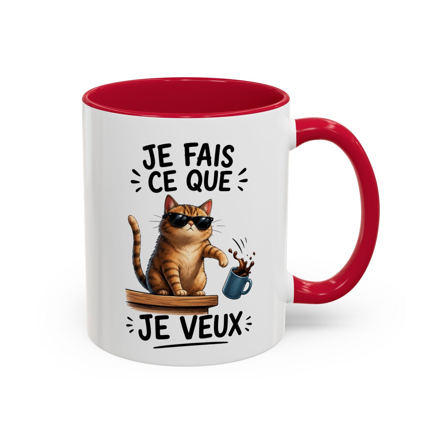 Tasse Je Fais Ce Que Je Veux – Mug Chat Humour Avec Café – Cadeau Homme Femme Amoureux des Chats 325ml