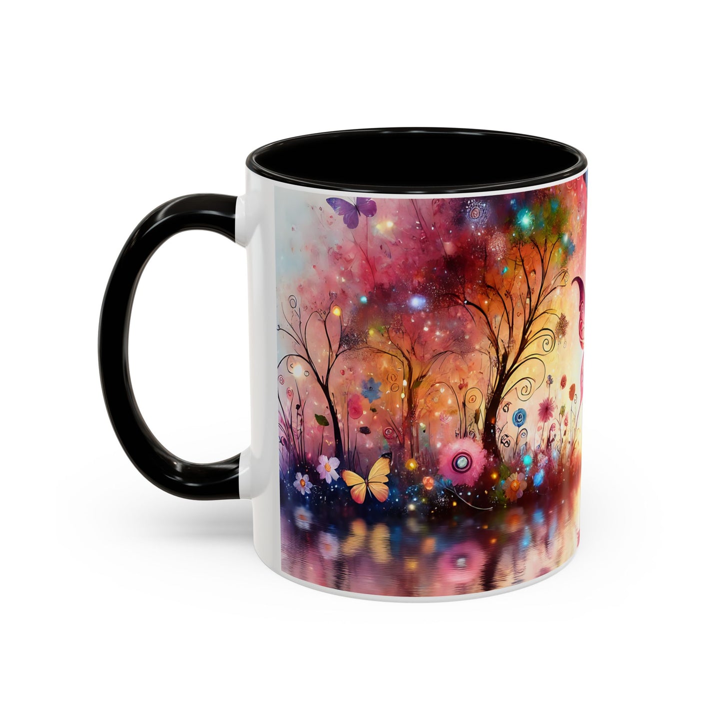 Mug Fée Féérique Papillons – Tasse Fantasy Colorée avec Univers Magique et Lumières Enchantées – Cadeau Féerie 325ml