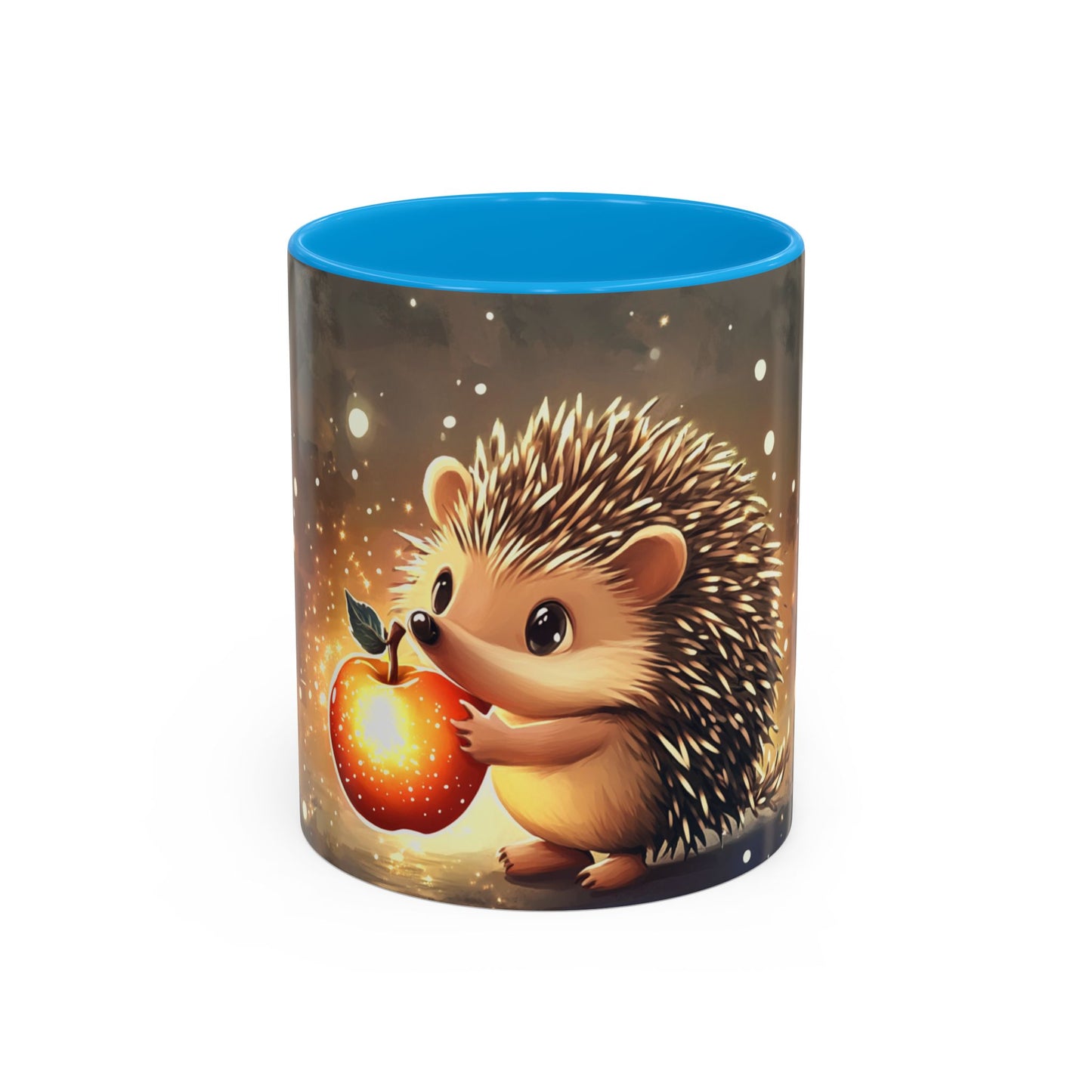 Mug Hérisson Kawaii – Tasse Hérisson Mignon avec Pomme Lumineuse – Cadeau Animal Cute 325ml