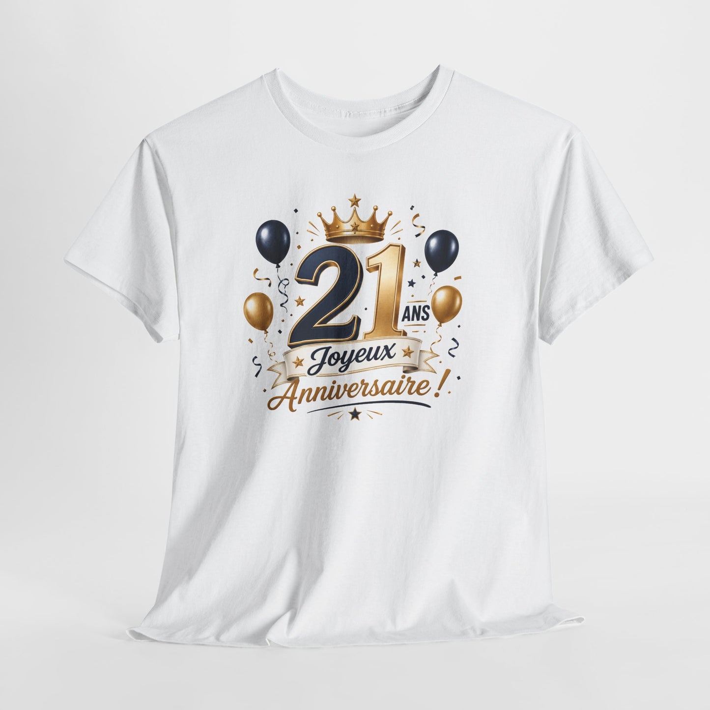 Tee Shirt Anniversaire 21 Ans Homme et Femme Joyeux Anniversaire Cadeau 21 Ans Idée Cadeau Adulte
