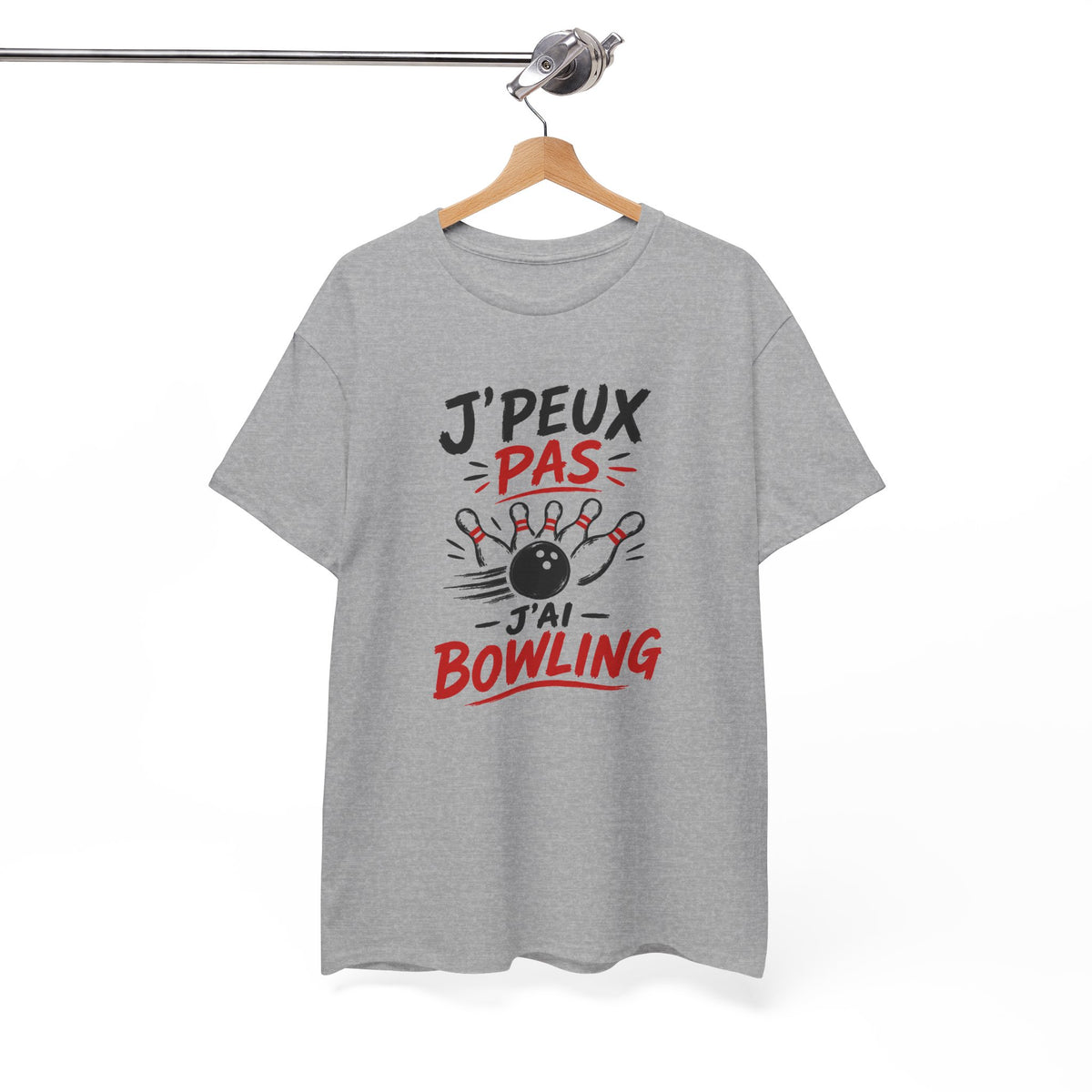 Tee Shirt Homme Femme Bowling – J’Peux Pas J’ai Bowling – T-Shirt Humour Passion Bowling Idée Cadeau Joueur Joueuse