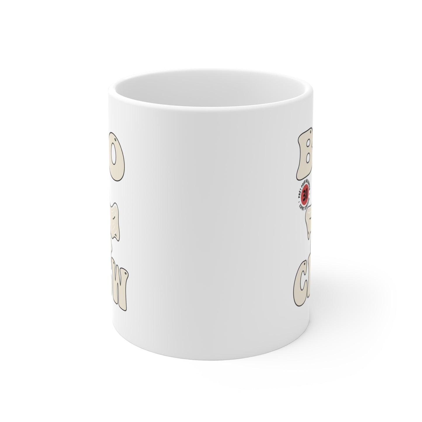 Mug Halloween Fantôme – Tasse Boo Crew – Cadeau Original Homme et Femme, Décoration Effrayante Humour