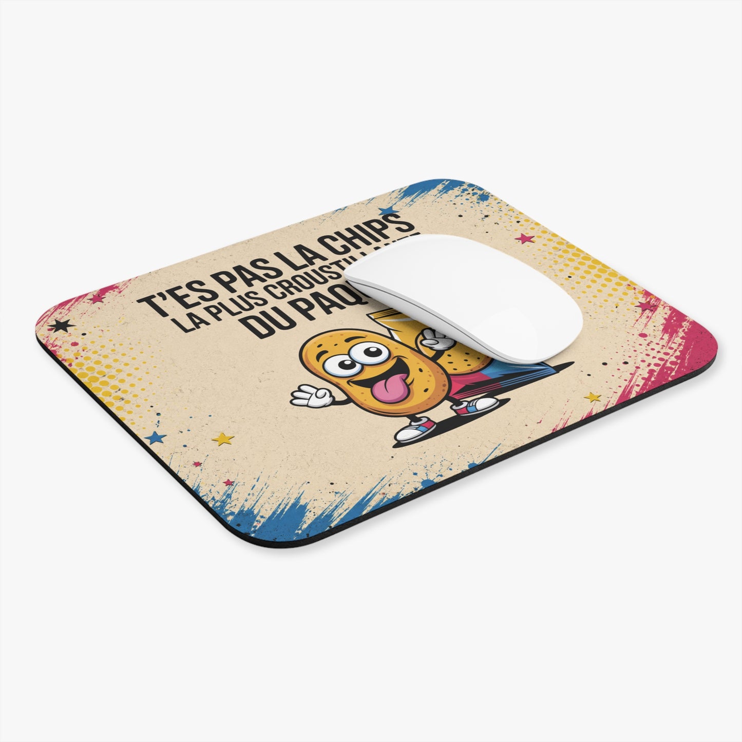 Tapis de Souris 22x18cm Humour T'es Pas la Chips la Plus Croustillante du Paquet Cadeau Drôle Homme Femme Citation Amusante Bureau Gaming