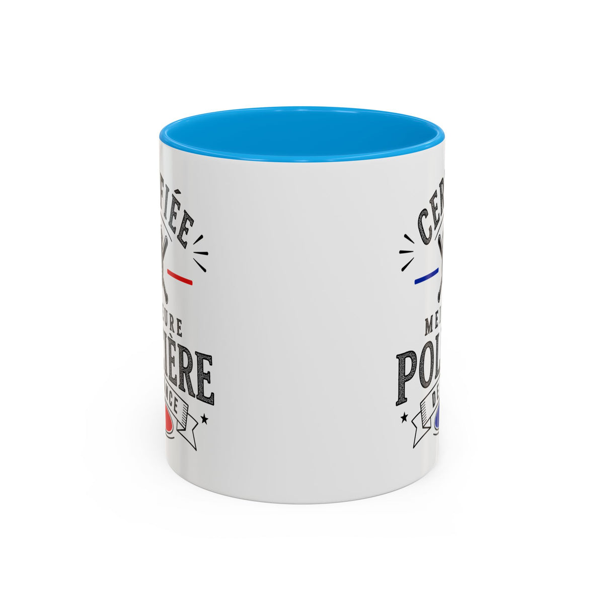 Mug Policière Femme – Certifiée Meilleure Policière de France – Tasse Métier Police – Cadeau Original Femme Policière