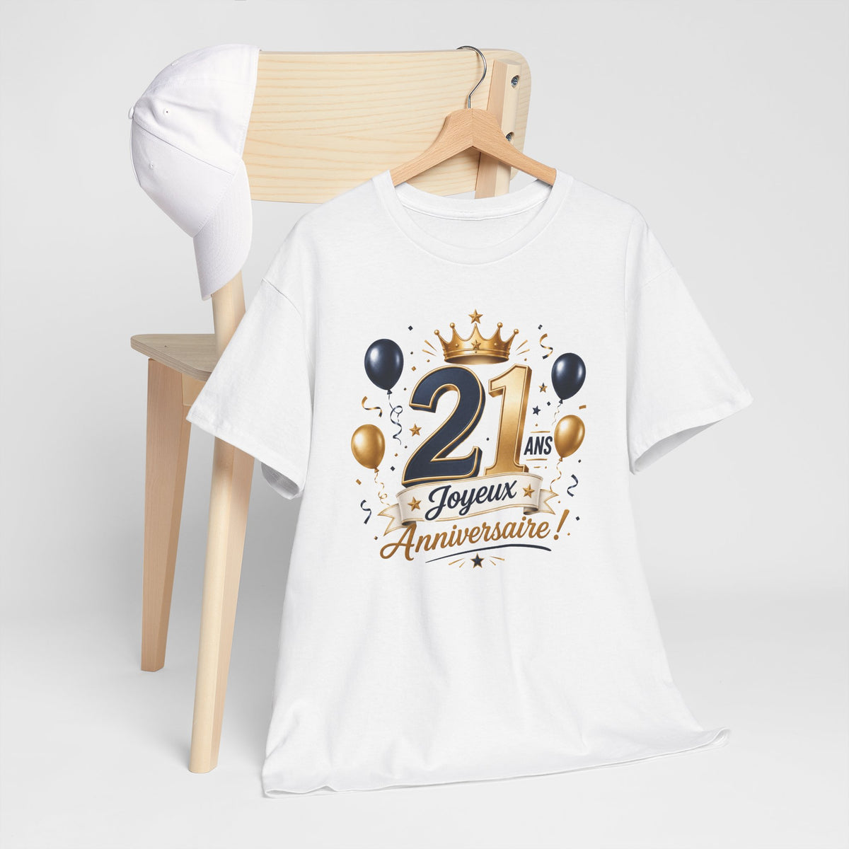 Tee Shirt Anniversaire 21 Ans Homme et Femme Joyeux Anniversaire Cadeau 21 Ans Idée Cadeau Adulte