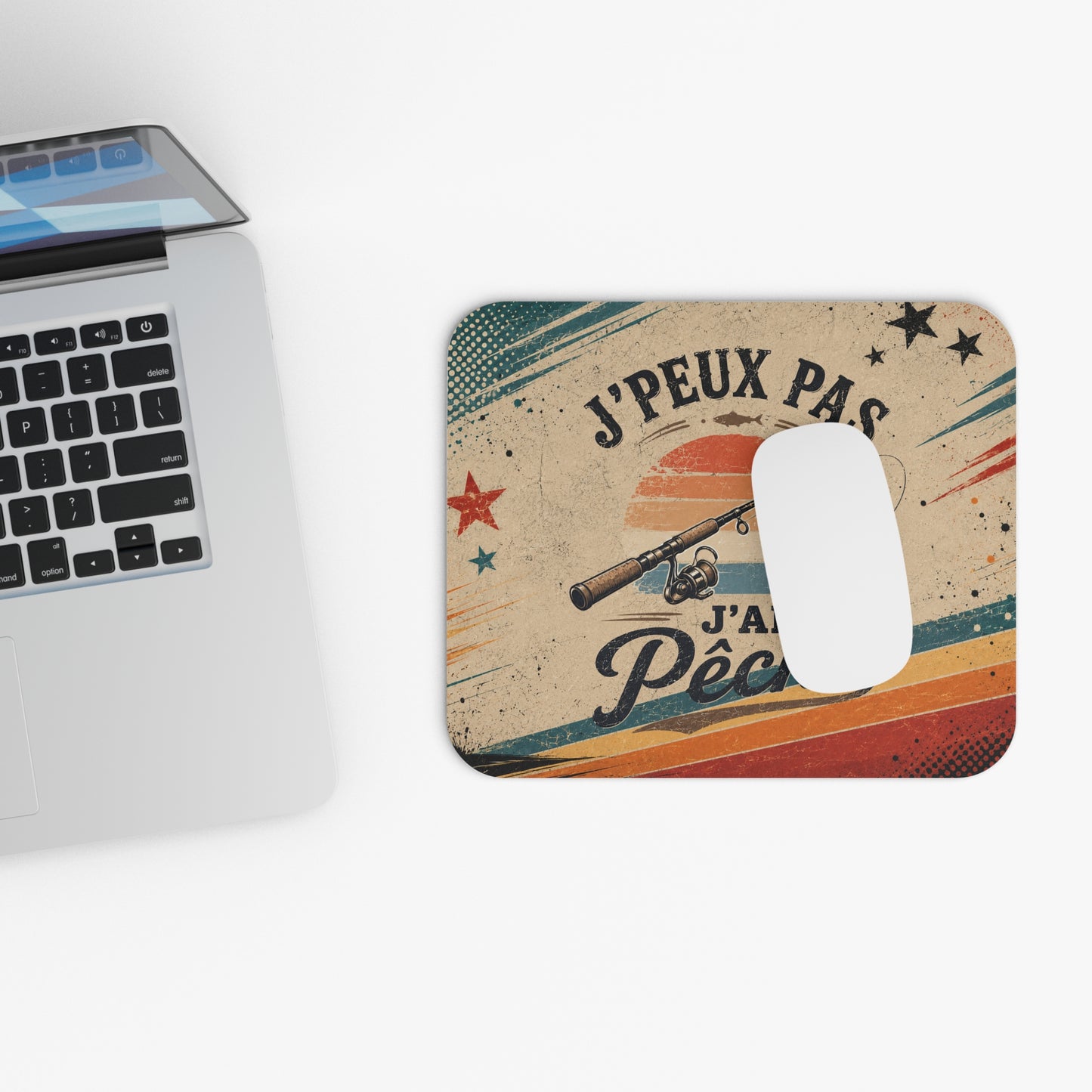 Tapis de Souris Pêche Homme J'Peux Pas J'Ai Pêche – Cadeau Humour Pêcheur Canne à Pêche  Carnassier Bureau