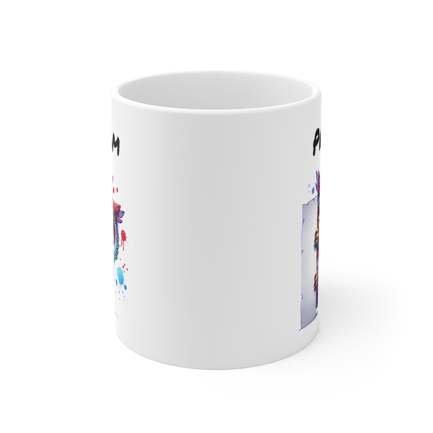 Tasse Personnalisable Hibou Mignon – Mug Prénom Illustration Colorée – Cadeau Animal Nocturne Bohème 325ml