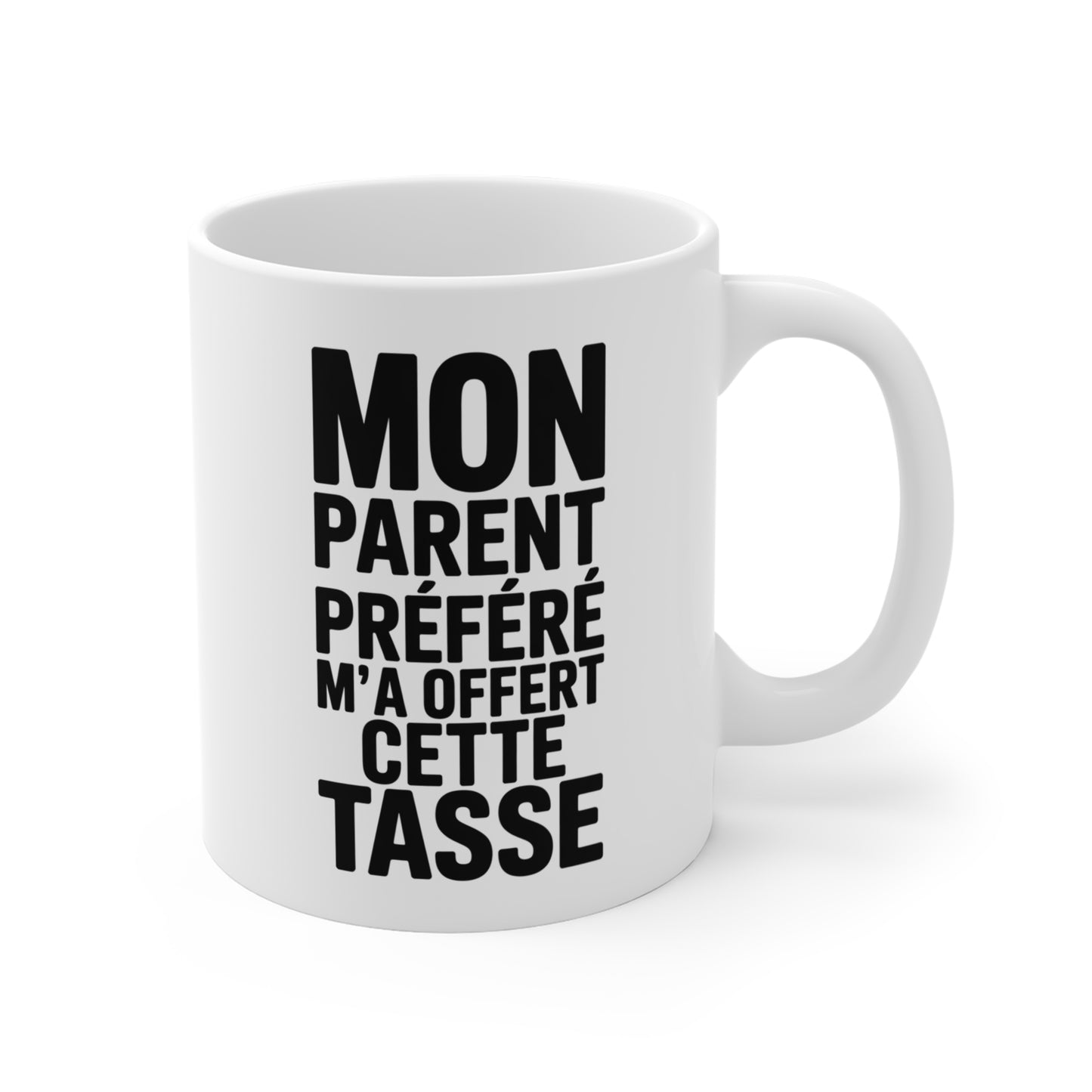 Tasse Céramique 325ml “Mon Parent Préféré” – Mug Cadeau Humour Famille