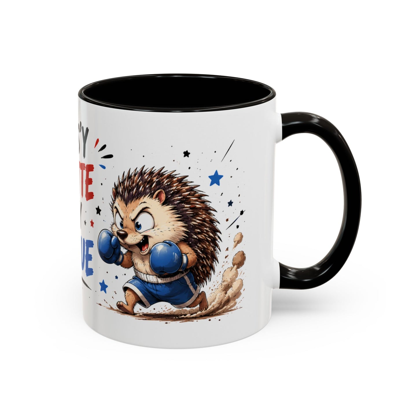 Tasse Qui S’y Frotte S’y Pique – Mug Hérisson Boxeur Humour – Cadeau Drôle Original 325ml