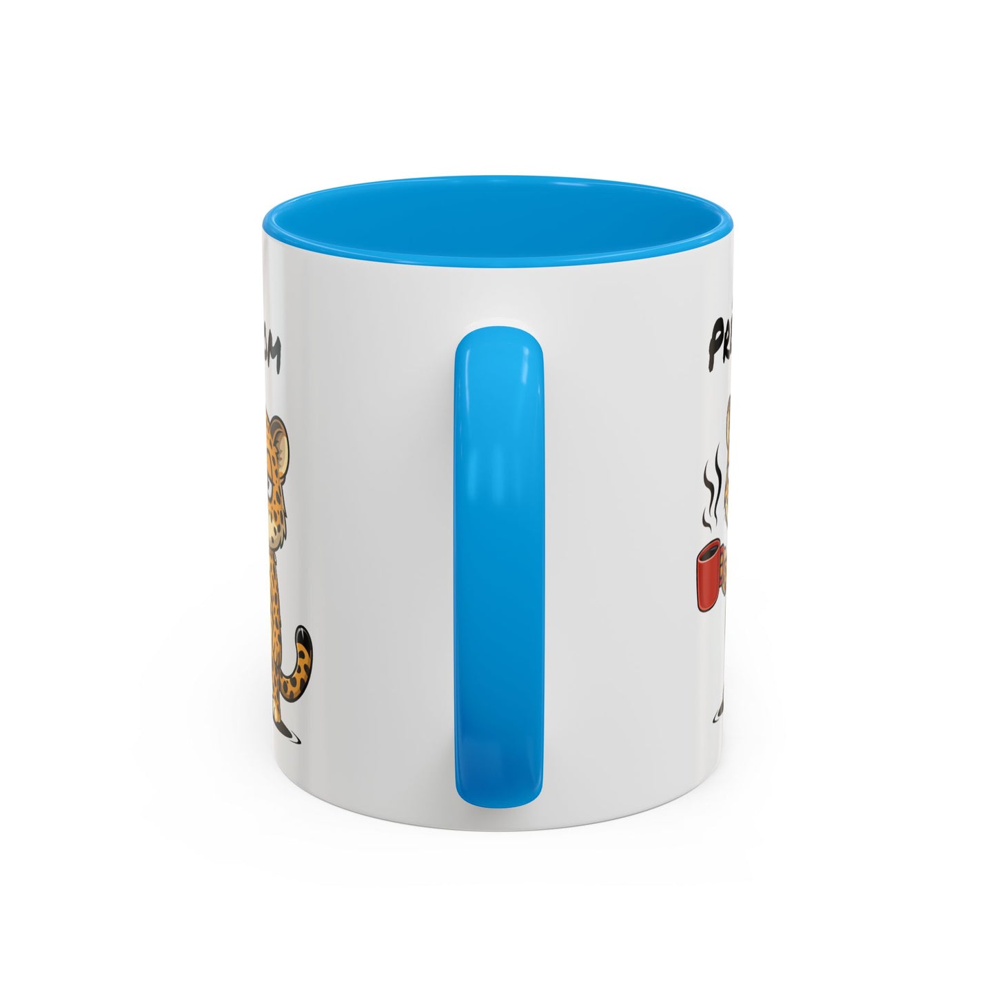 Mug Léopard Fatigué Personnalisable 325ml – Tasse Café Humour Animal Sauvage Drôle Réveil Difficile