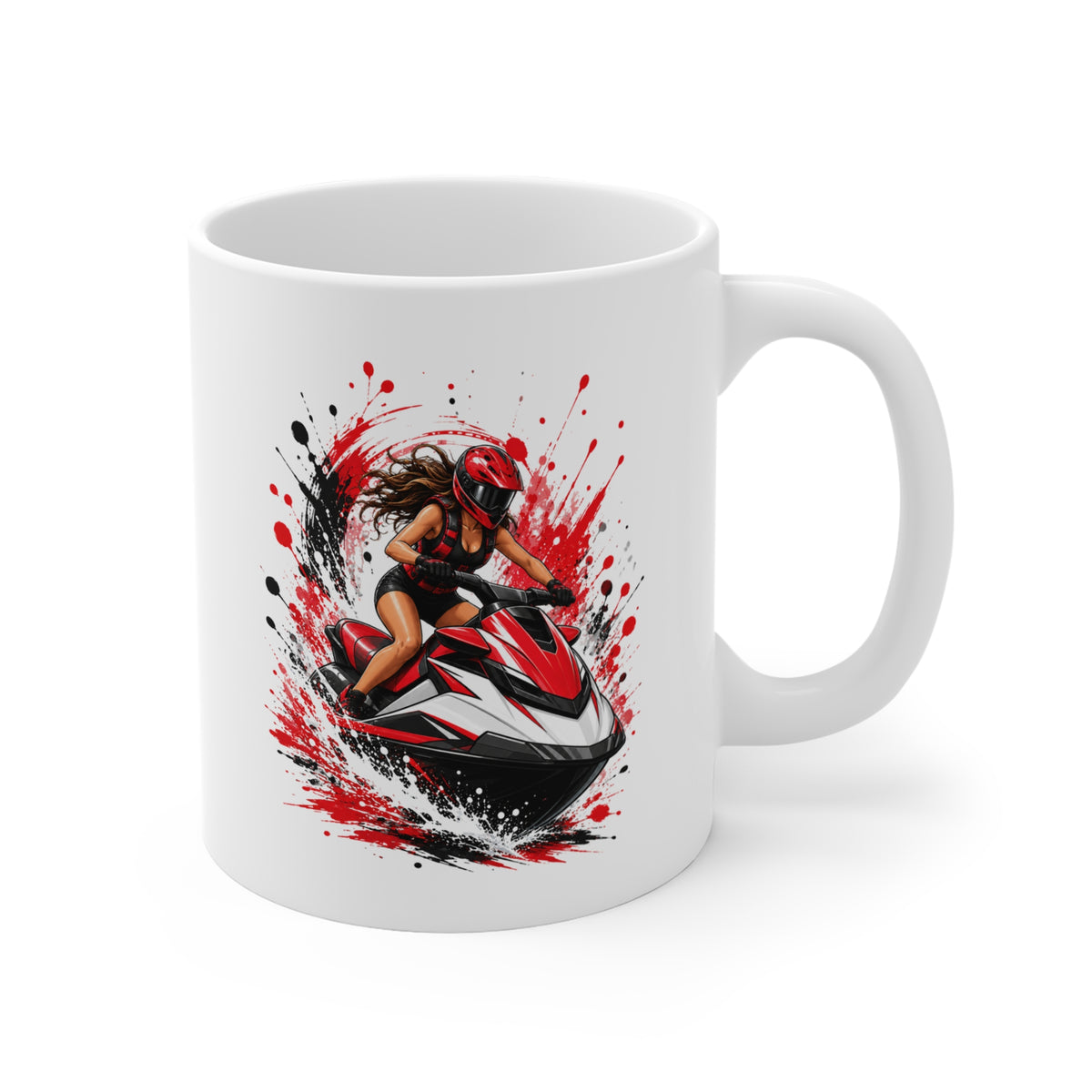 Mug Femme Jet Ski – Tasse Passion Sport Nautique – Cadeau Original Femme – Amatrice de Jet Ski et Sensations Fortes