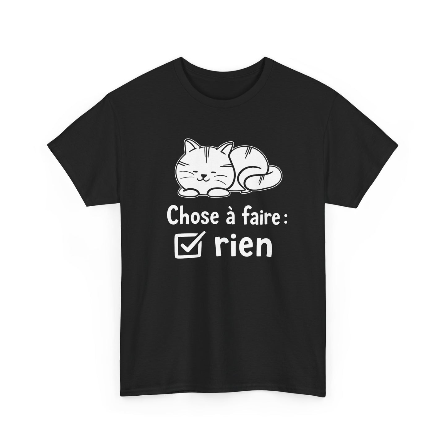 Tee Shirt Chat Homme Femme – Humour Paresse Repos et Sieste – Idée Cadeau Drôle Amoureux des Chats