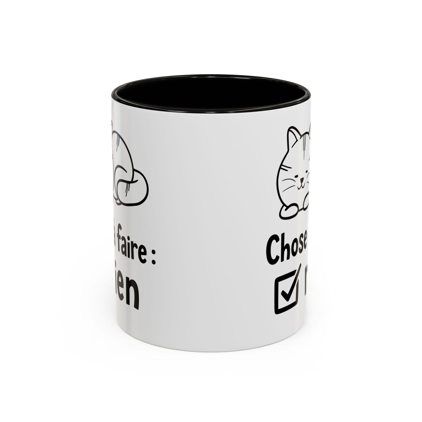 Tasse Chat Homme et Femme – Choisir de Ne Rien Faire – Mug Humour Chat Paresseux – Cadeau Original pour Amoureux des Chats – 325 ml