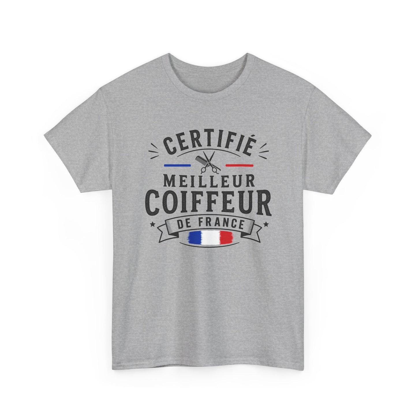 Tee Shirt Homme Coiffeur Cadeau Métier Coiffure Professionnel Salon Barbier Ciseaux France