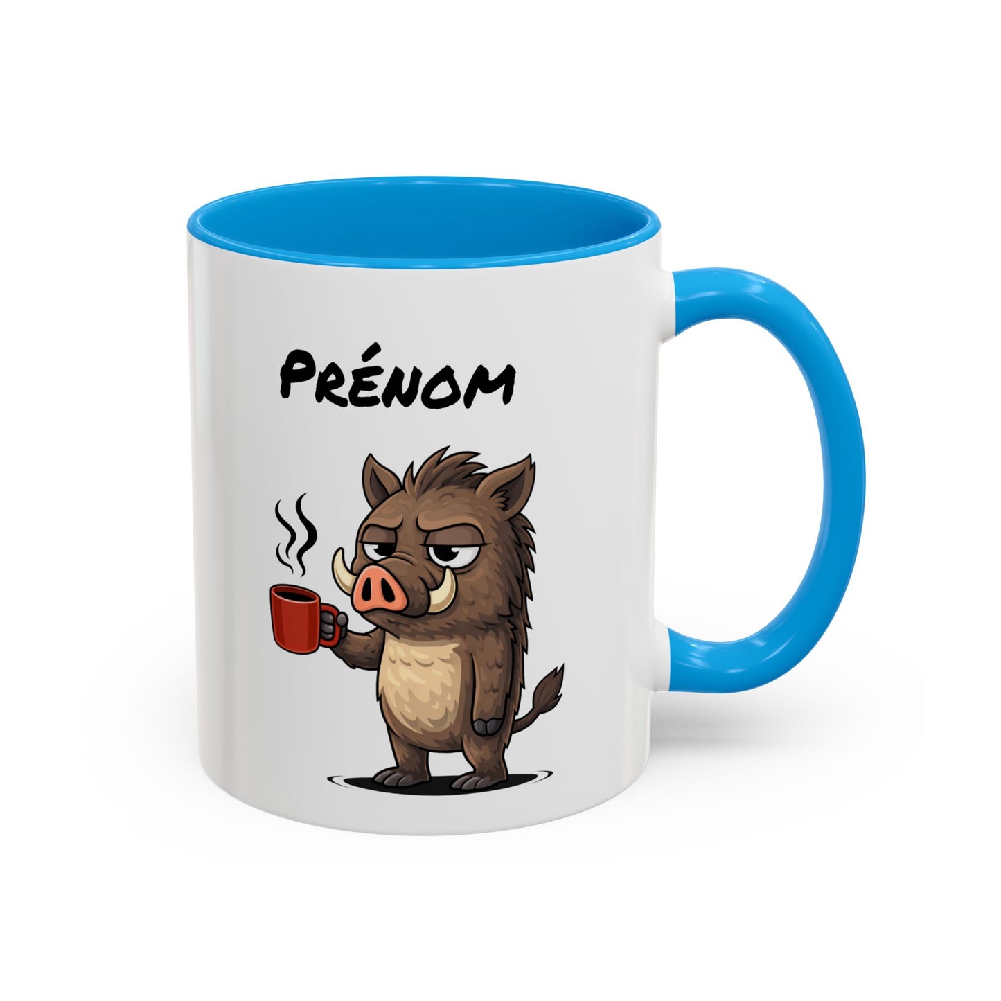 Mug Sanglier Fatigué Personnalisable 325ml – Tasse Café Humour Animal Drôle Réveil Difficile Cadeau