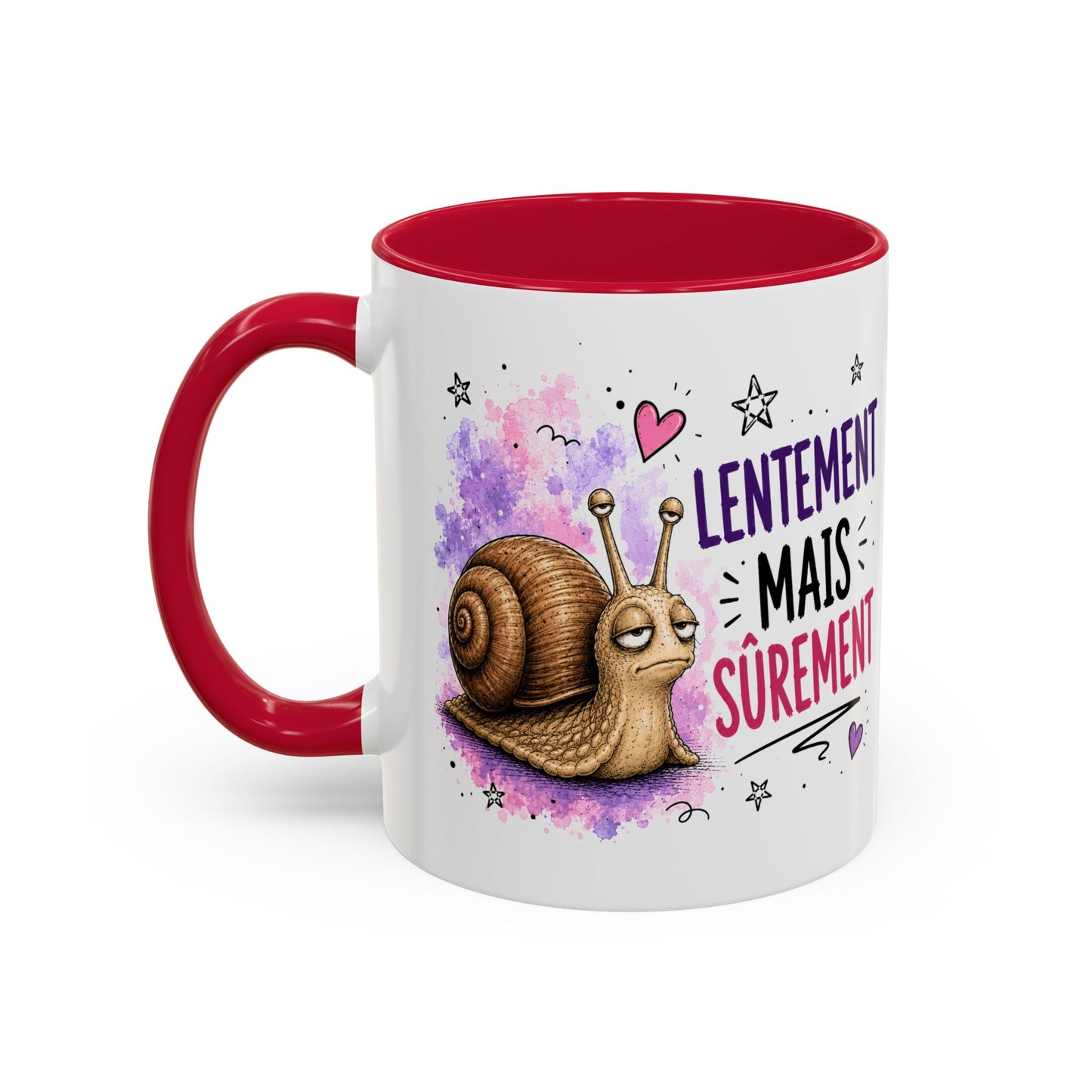 Tasse Escargot Drôle Homme Femme – Mug Lentement Mais Sûrement – Cadeau Humour Motivation 325 ml