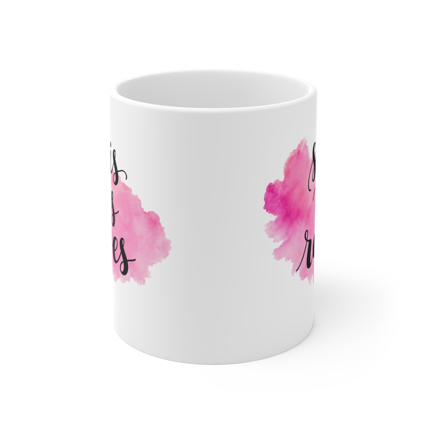 Mug Femme Motivation – Tasse Inspirante Aquarelle Rose – Cadeau Original Positif, Encouragement Réussite