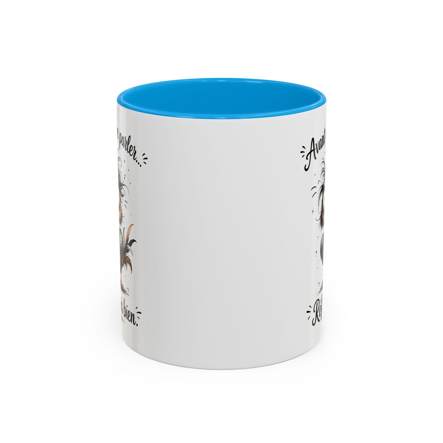 Tasse Avant De Me Parler Réfléchis Bien – Mug Humour Oiseau Drôle – Cadeau Homme Femme Collègue 325ml