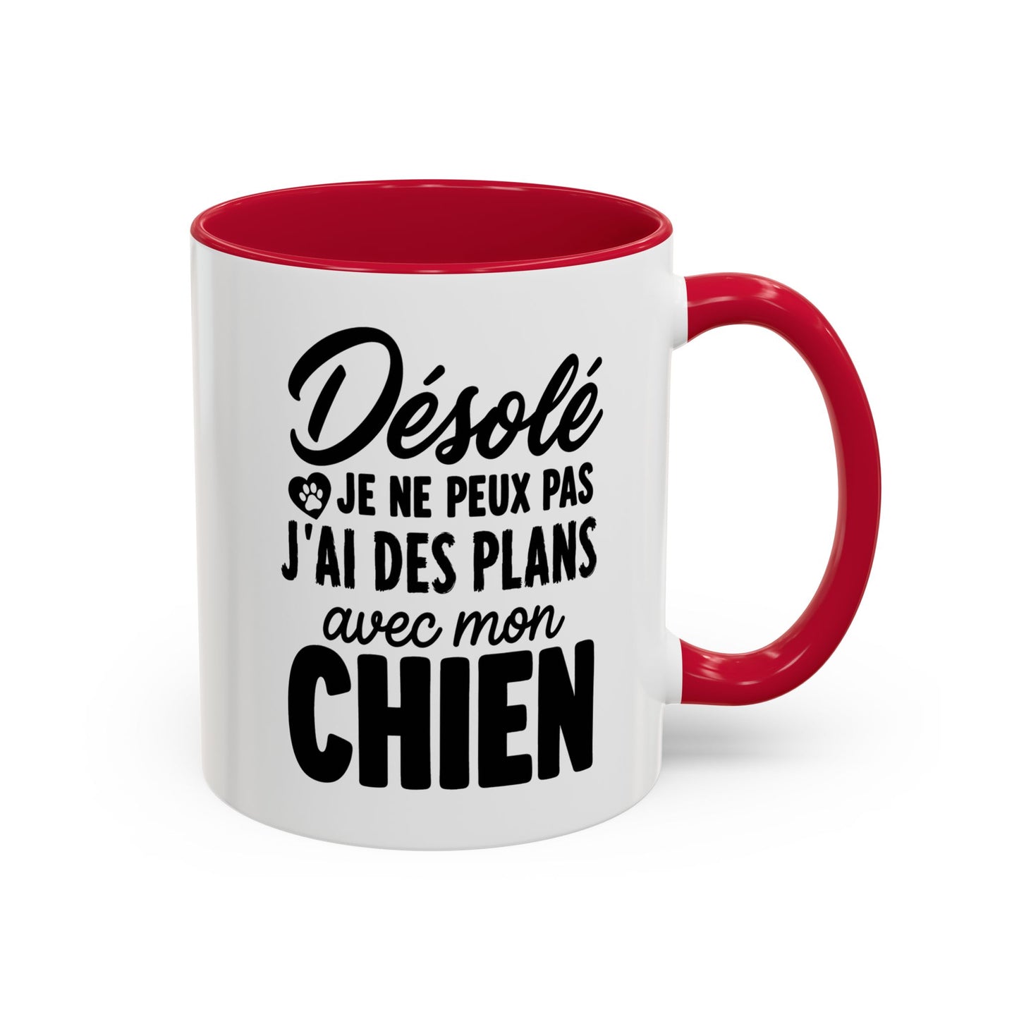 Mug Chien Homme et Femme – Tasse Humour pour Maître et Maîtresse – Cadeau Amoureux des Chiens – Idée Cadeau Propriétaire de Chien et Passionné d’Animaux – 325 ml Noir Bleu Rouge