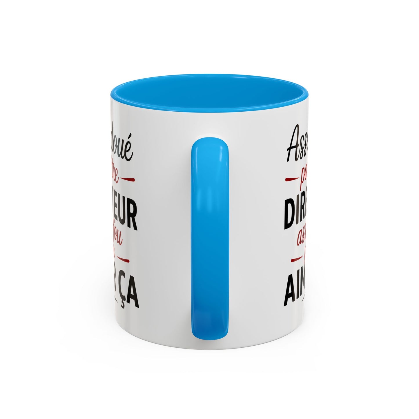 Mug Assez Doué pour Être Directeur Assez Fou pour Aimer Ça – Tasse Humour Directeur Homme – Cadeau Original Noir Bleu Rouge